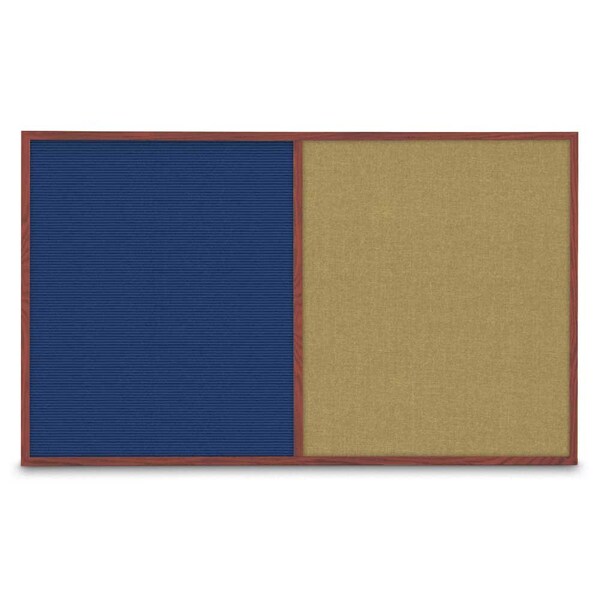 Enclosed Corkboard, 3 Door, 96"x48", 4" Fra